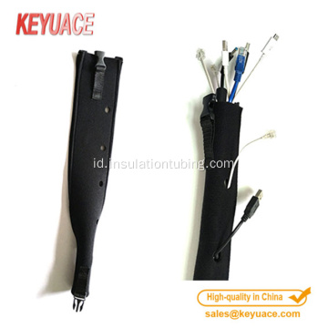Kualitas Ukuran Custom Neoprene Zipper Cable Sleeve